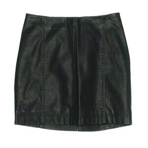 Free People Faux Leather Mini Skirt Black Size 8